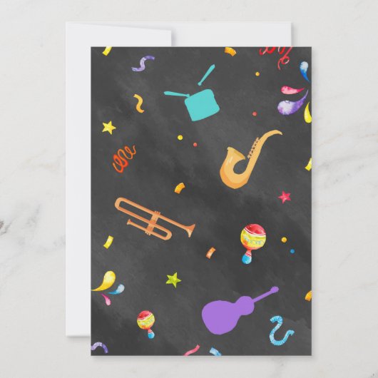 Invitation Conception d'invitation sur le thème du Carnaval B (Dos)