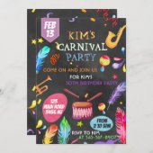 Invitation Conception d'invitation sur le thème du Carnaval B (Devant / Derrière)