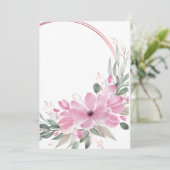 Invitation Conception d'invitation vierge avec courbe et fleu (Debout devant)