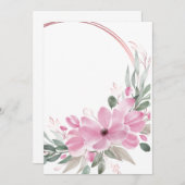 Invitation Conception d'invitation vierge avec courbe et fleu (Devant / Derrière)