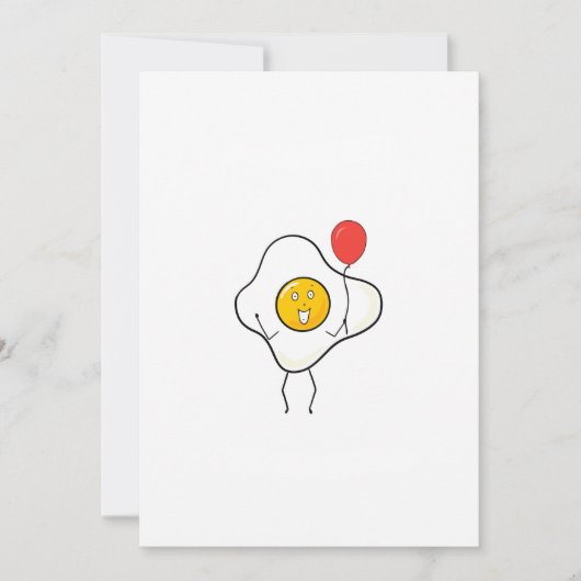 Invitation Conception d'œuf avec ballon, personnaliser, perso (Devant)