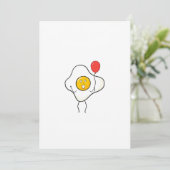 Invitation Conception d'œuf avec ballon, personnaliser, perso (Debout devant)
