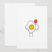 Invitation Conception d'œuf avec ballon, personnaliser, perso (Devant / Derrière)