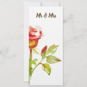 Invitation Conception douce de rose (Devant)