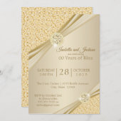 Invitation Conception du 00e anniversaire de l'or (Devant / Derrière)