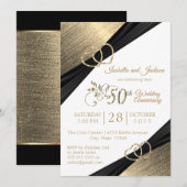 Invitation Conception du 50e anniversaire de la Light Golden (Devant / Derrière)