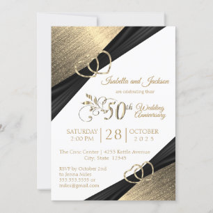 Invitation Conception du 50e anniversaire de la Light Golden