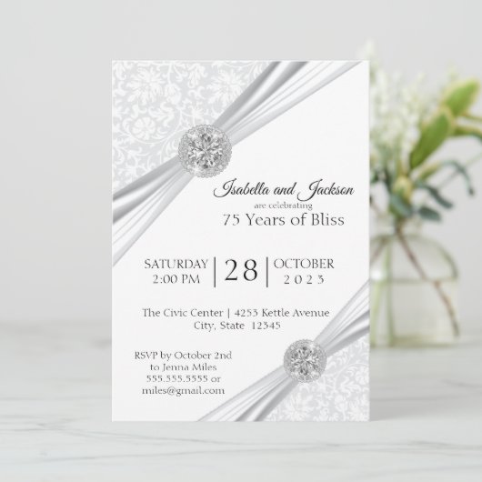 Invitation Conception du 75e anniversaire de diamant (Debout devant)