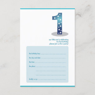 Invitation conception du premier anniversaire du bébé garçon