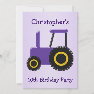 Invitation Conception du tracteur fête d'anniversaire