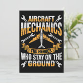 Invitation Conception d'un héros de mécanicien d'aéronef pour (Debout devant)