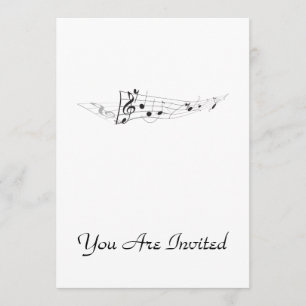 Invitation Conception D'Une Partition Musicale Tournante