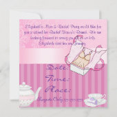 Invitation Conception d'une théière et d'une camionnette de F (Dos)