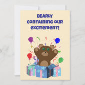 Invitation Conception éditable à peine contenir notre excitat (Devant)