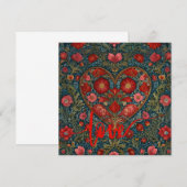Invitation Conception élégante de cœur de la Saint-Valentin v (Devant / Derrière)