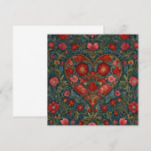 Invitation Conception élégante de cœur de la Saint-Valentin v (Devant / Derrière)