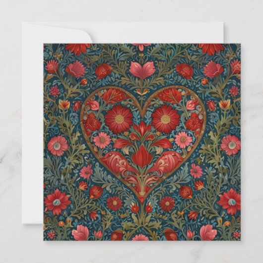 Invitation Conception élégante de cœur de la Saint-Valentin v (Devant)