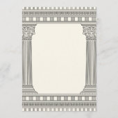 Invitation Conception élégante de fête en toge avec colonnes  (Dos)