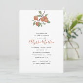 Invitation Conception élégante de tige de citrus à l'aquarell (Debout devant)