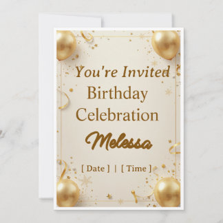 Invitation Conception élégante d'invitation d'anniversaire en