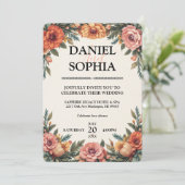 Invitation Conception élégante d'invitation de mariage (Debout devant)