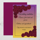 Invitation Conception élégante d'invitation de mariage à moti (Devant / Derrière)
