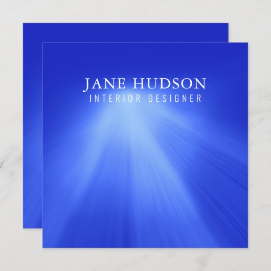 Invitation Conception élégante moderne propre bleu luxueux (Devant / Derrière)