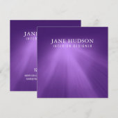 Invitation Conception élégante propre moderne violet uni luxu (Devant / Derrière)