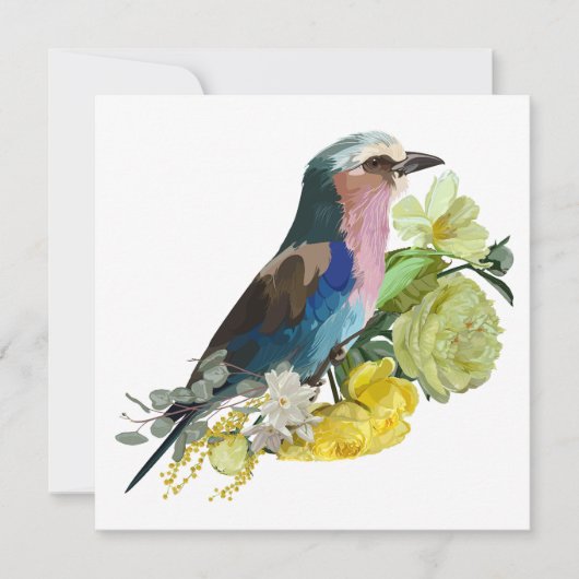 Invitation Conception été avec Lilac Roller de la race (Devant)