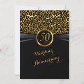 Invitation Conception Exotique Léopard 50e Anniversaire (Devant)