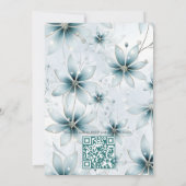 Invitation Conception festive de flocon de neige unique d'hiv (Dos)