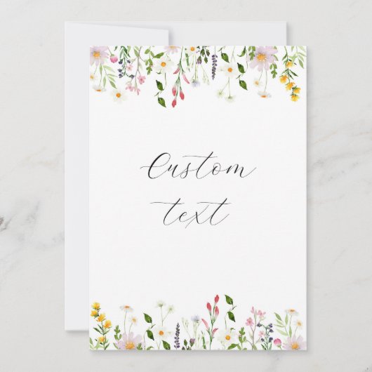 Invitation Conception fleur sauvage personnalisée (Devant)