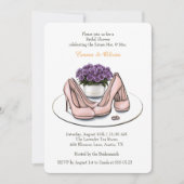 Invitation Conception Fleurs Violettes LGBTQ Réception de Mar (Devant)