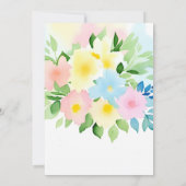 Invitation Conception florale à l'aquarelle (Dos)