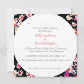 Invitation Conception Florale Élégante Jour de Mariage (Dos)