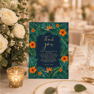 Invitation Conception Florale Tropicale Hibiscus et Feuilla