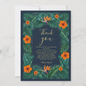 Invitation Conception Florale Tropicale | Hibiscus et Feuilla (Devant)