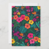 Invitation Conception Florale Tropicale | Hibiscus & Feuillag (Dos)