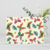 Invitation Conception florale verte de la nature (Debout devant)