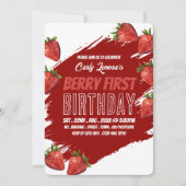 Invitation Conception Fraise, Première Année Fruitee (Devant)