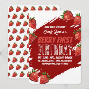 Invitation Conception Fraise, Première Année Fruitee