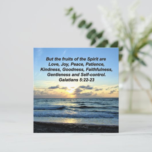 INVITATION CONCEPTION FRUIT DE L'ESPRIT GALATES CÉLESTE (Debout devant)