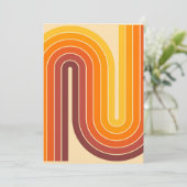 Invitation Conception géométrique de style Vintage rétro (Debout devant)