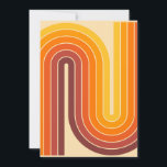 Invitation Conception géométrique de style Vintage rétro<br><div class="desc">Design géométrique de style Vintage rétro en orange Brown et jaune.</div>