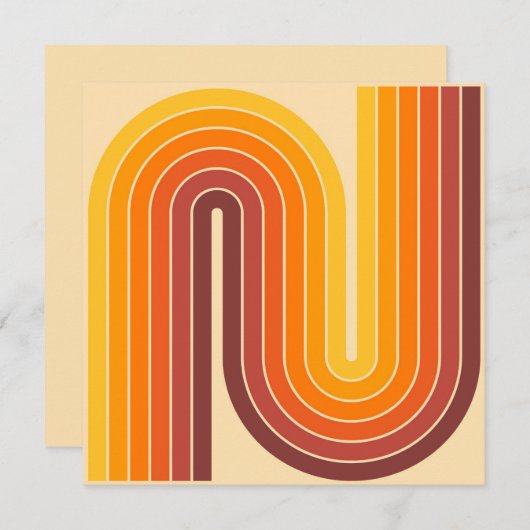 Invitation Conception géométrique rétro à deux arches (Devant / Derrière)