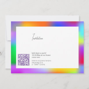 Invitation Conception graphique moderne arc-en-ciel personnal