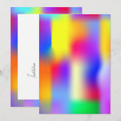 Invitation Conception graphique moderne arc-en-ciel personnal (Devant / Derrière)