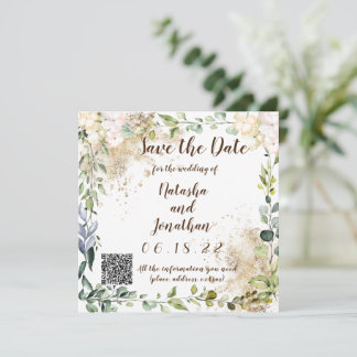 Invitation Conception Herbal Enregistrez la Date
