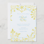 Invitation Conception inspirée de l'hiver pour Mariage avec d (Dos)
