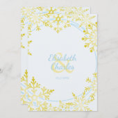 Invitation Conception inspirée de l'hiver pour Mariage avec d (Devant / Derrière)